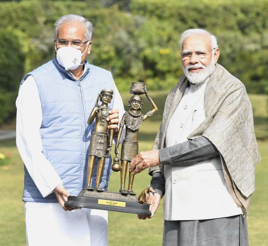 WhatsApp Image 2022 12 31 at 13.55.34 प्रधानमंत्री नरेंद्र मोदी की मातृशोक का हिस्सा बने सीएम भूपेश बघेल,दिल्ली में की मुलाकात