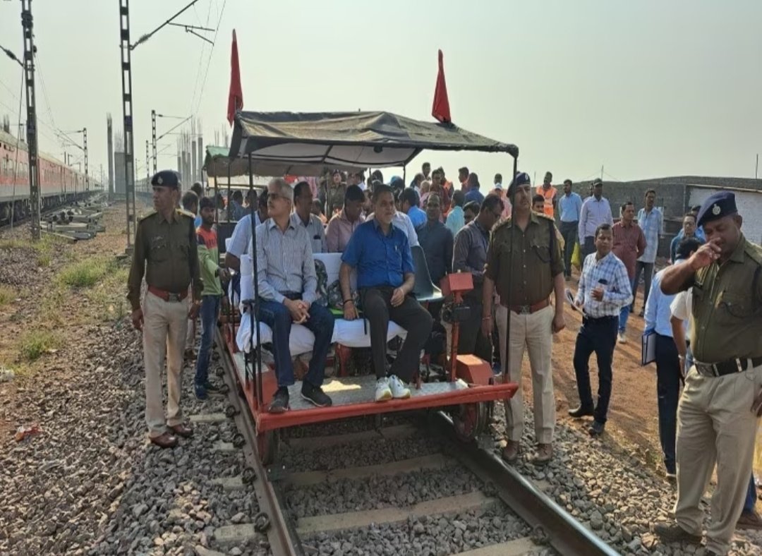 IMG 20230302 102246 नवा रायपुर में ट्रेन ट्रॉयल, जल्द दौड़ेगी रेलगाड़ी