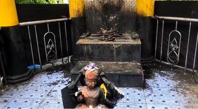 shani mandir शनि मंदिर के मूर्ति में अज्ञात व्यक्ति द्वरा तोड़फोड़, पुलिस ने आरोपी को पकड़ा