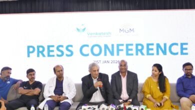 IMG 20260121 WA0203 श्री वेंकटेश सुपर स्पेशलिटी हॉस्पिटल, रायपुर ने MGM हेल्थकेयर, चेन्नई के सहयोग से हार्ट फेल्योर क्लिनिक एवं हार्ट ट्रांसप्लांट विभाग का शुभारम्भ