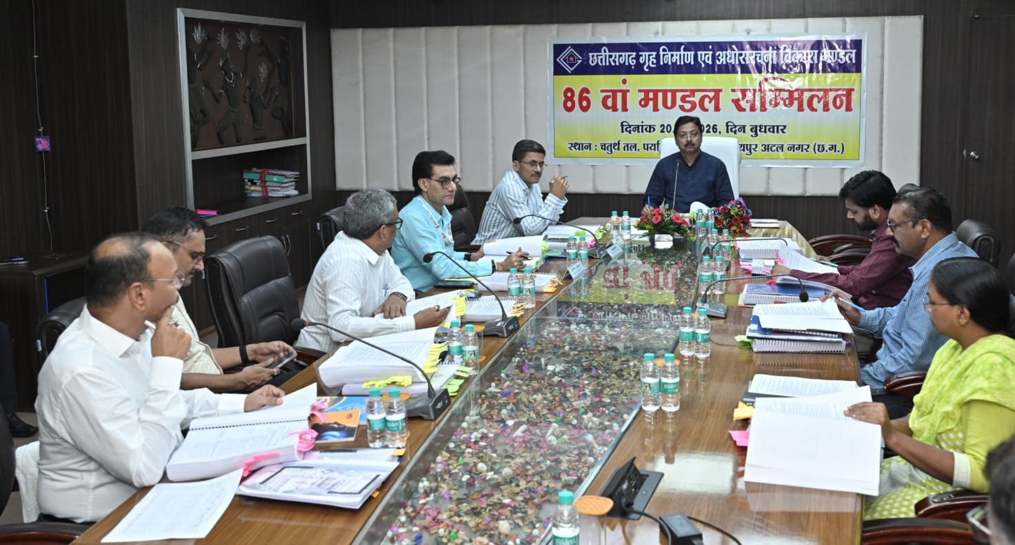 छत्तीसगढ़ गृह निर्माण एवं अधोसंरचना विकास मंडल का 86वाँ मंडल सम्मेलन सम्पन्न 1 IMG 20260520 WA0772 छत्तीसगढ़ गृह निर्माण एवं अधोसंरचना विकास मंडल का 86वाँ मंडल सम्मेलन सम्पन्न