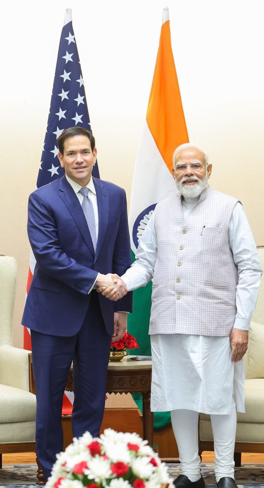 IMG 0603 अमेरिका-भारत के बीच फिर बढ़ेगा व्यापारिक संबंध, प्रधानमंत्री की मार्को रूबियो से खास मुलाकात