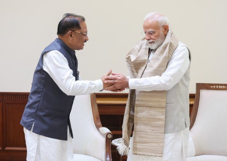 IMG 1415 प्रधानमंत्री नरेंद्र मोदी से मुख्यमंत्री विष्णु देव साय ने की भेंट, छत्तीसगढ़ के विकास और ‘बस्तर विजन’ पर हुई विस्तृत चर्चा