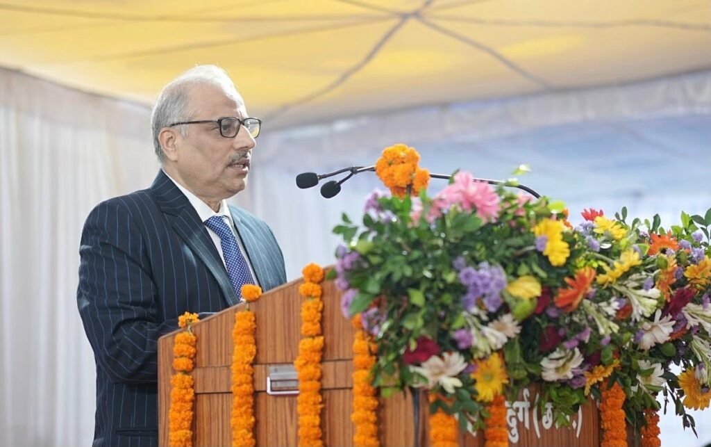 1009021762 मुख्य न्यायाधिपति रमेश सिन्हा ने दुर्ग में नवीन न्यायालय भवन के निर्माण हेतु किया भूमिपूजन